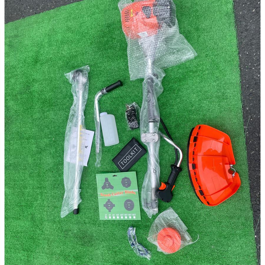 草刈機 エンジン式草刈り機 52cc 草刈刃 更にパワーアップ 刈払機 チップソー使用可能/ SSX代引き不可!