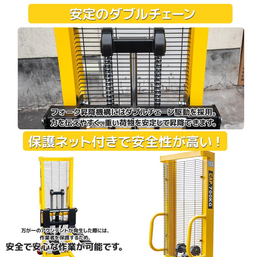 1年保証！ダブルチェーン爪幅調整式（310〜550mm）ハンド