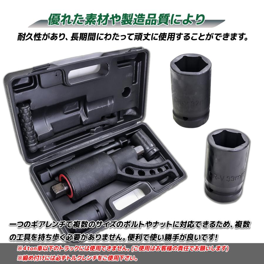 新品 58倍ギアレンチ　LA-56（32-33mm） [36454] タイヤ交換用 64倍ギアレンチ (32mm 33mm) 大型車タイヤ用 バス
