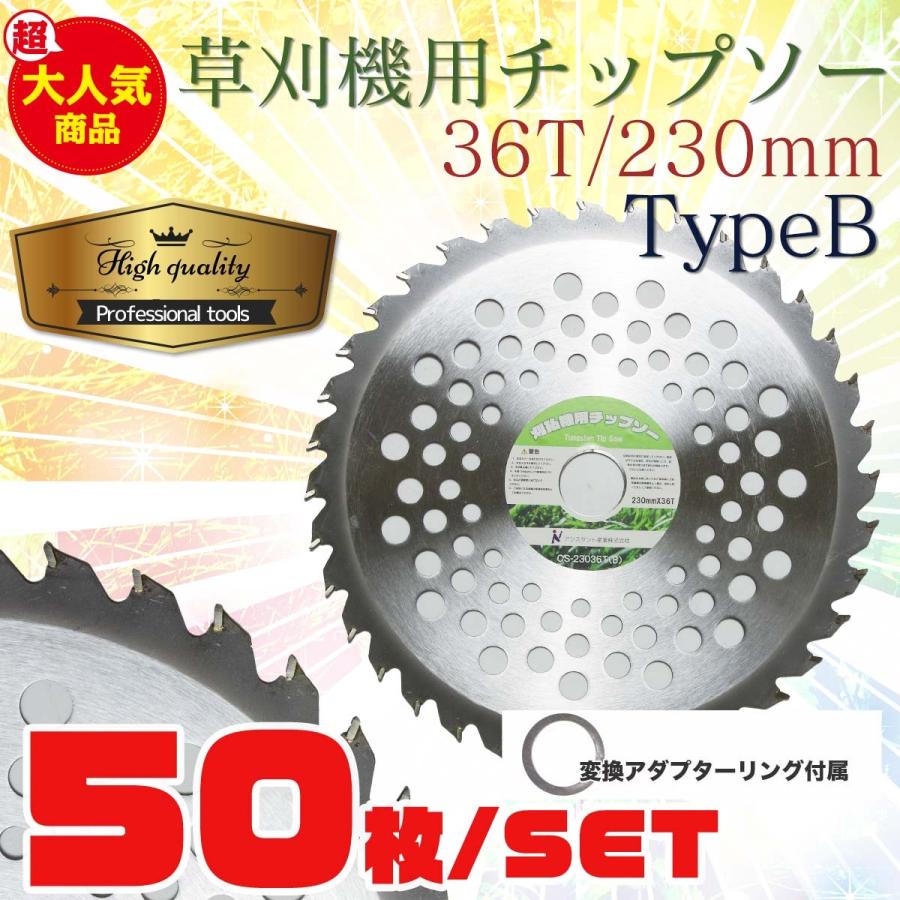 草刈機の交換用チップソー50枚セット(230mm 36T)TypeB