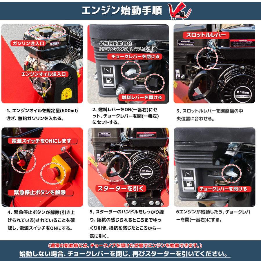 大きな投入口！ 7.5馬力 強力粉砕機 ウッドチッパー 最大処理径 70mm 4