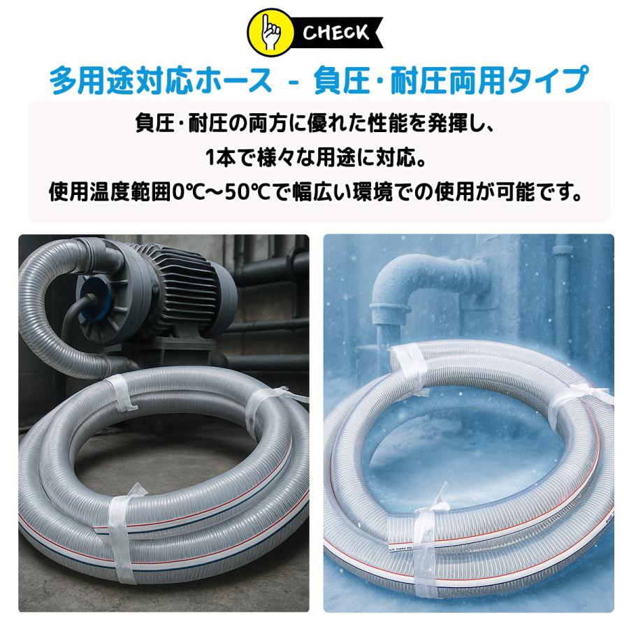 3インチ(76.2mm) エンジンポンプ 吸水ホース 6m サクションホース 