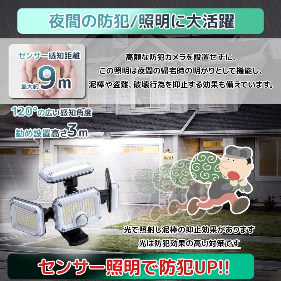 ★3面発光★ 人感センサーライト リモコン付 LED IP65 防水 防塵 楽天市場】【6%OFFクーポンあり】ソーラーライト 屋外 埋め込み 人感