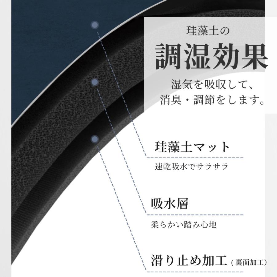 バスマット 珪藻土 マット 2サイズ 柔らか 洗える ソフト 珪藻土マット