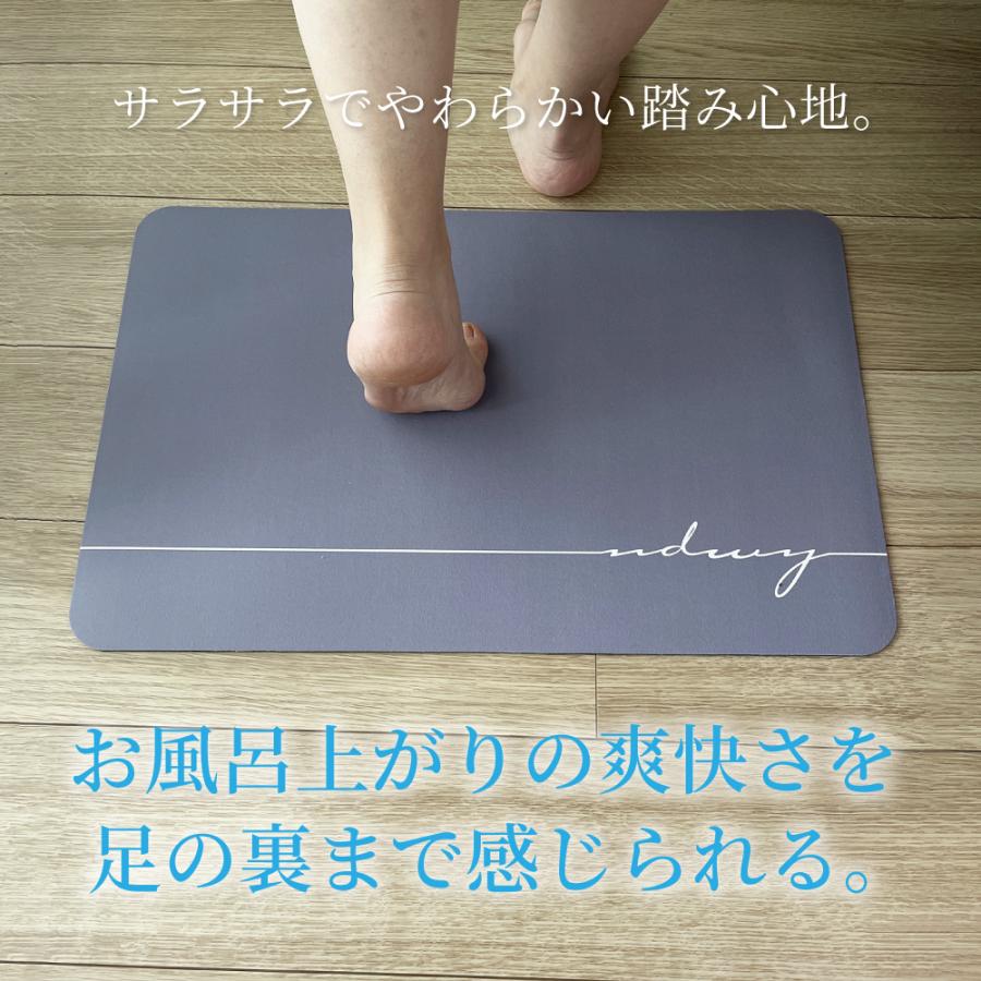 バスマット 珪藻土 マット 洗える 柔らか 割れない ソフト 40cm 洗濯