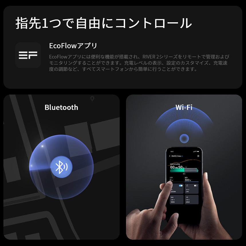 ECOFLOW ZMR620-B-JP EcoFlow エコフロー ポータブル電源 RIVER2 ECOFLOW ZMR620-B-JP EcoFlow エコフロー ポータブル電源 RIVER2
