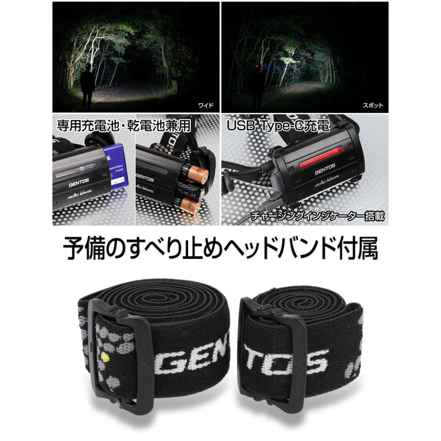【新品未使用】GENTOS HLP-2502 ヘッドライト 570ルーメン HEAD WARSシリーズ HLP-2502 GENTOS ジェントス LEDヘッドライト 570
