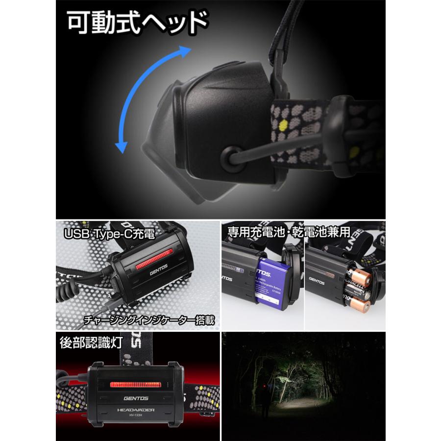 GENTOS（ジェントス） HV-133H GENTOS HEAD VADERシリーズ LEDヘッド