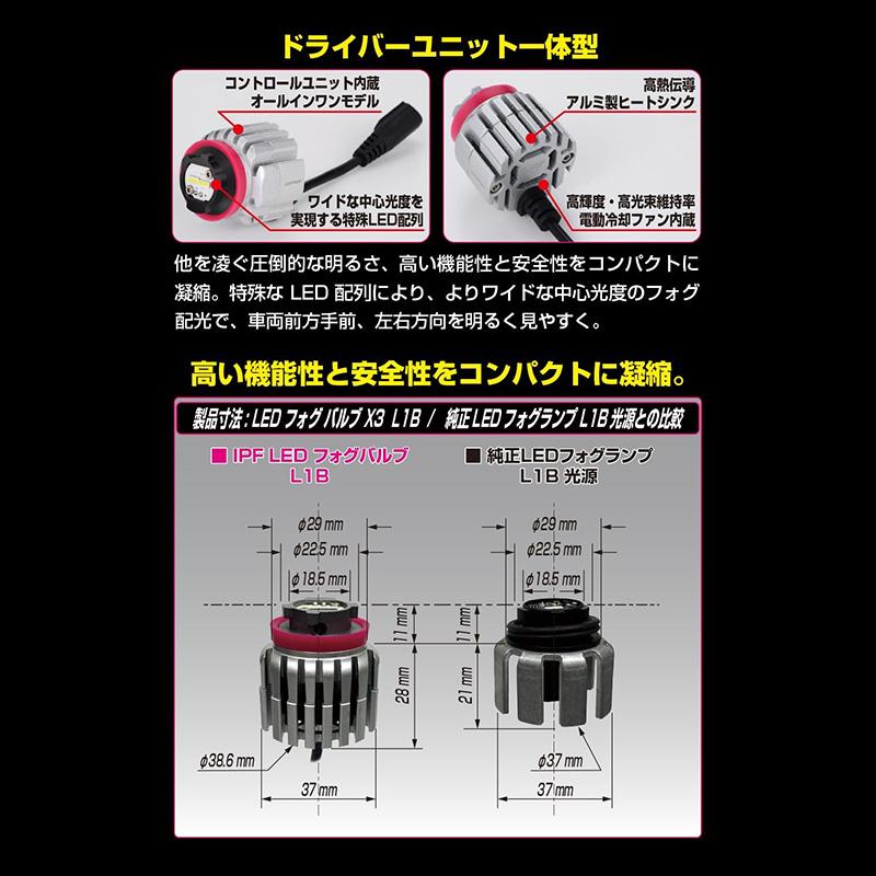 IPF 5L1FLM IPF アイピーエフ LED フォグランプバルブ X3 L1B 6500K