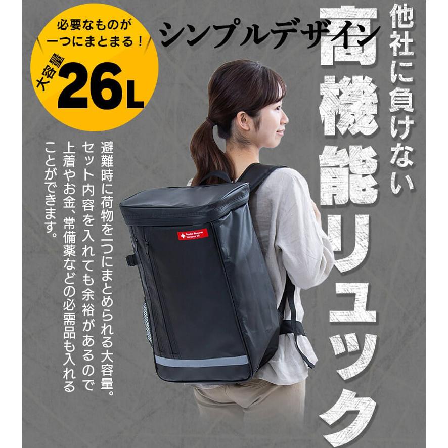 BS1-31 アイリスオーヤマ 防災士監修 防災リュック 31点セット 1人用 災害対策 防災グッズ 非常持出袋 地震 津波 台風 避難 簡易トイレ 給水バッグ エアベッド | IRIS OHYAMA | 04