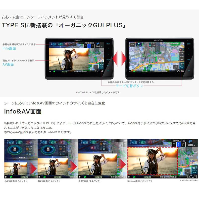 彩速ナビ MDV-S811HDL KENWOOD ケンウッド 8V型インダッシュ