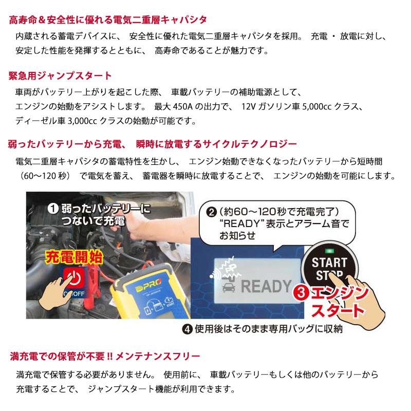 オメガプロ OP-JS450CR ジャンプスターター DC12V 電気二重層