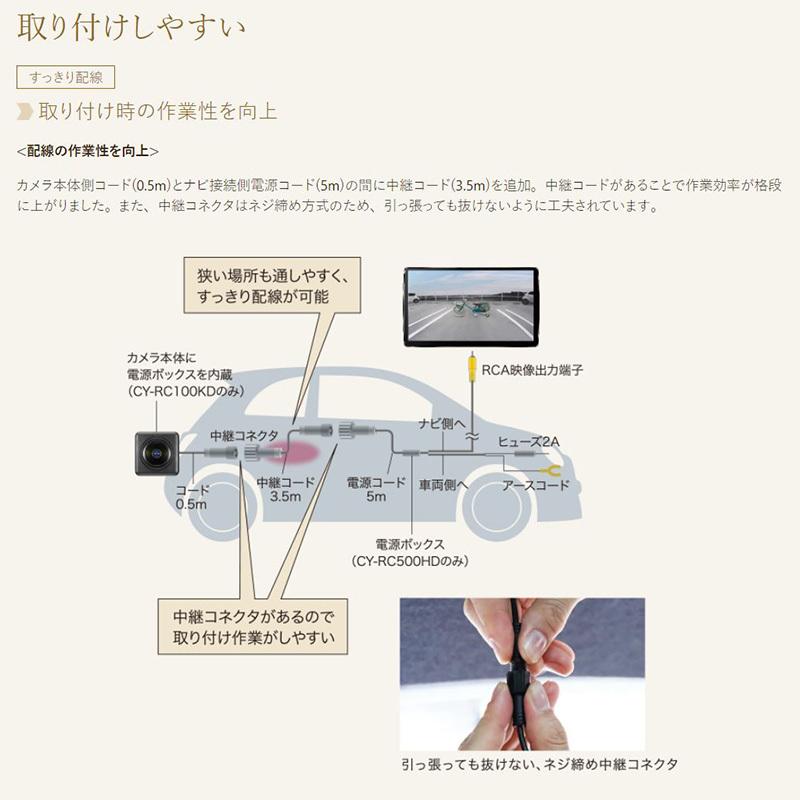Strada CN-HA02D + CY-RC500HD 専用バックカメラ Panasonic パナソニック バックカメラ CY-RC500HD HD画質