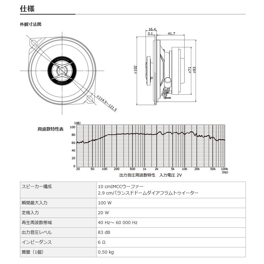 カロッツェリア TS-H101-BM pioneer パイオニア carrozzeria BMW