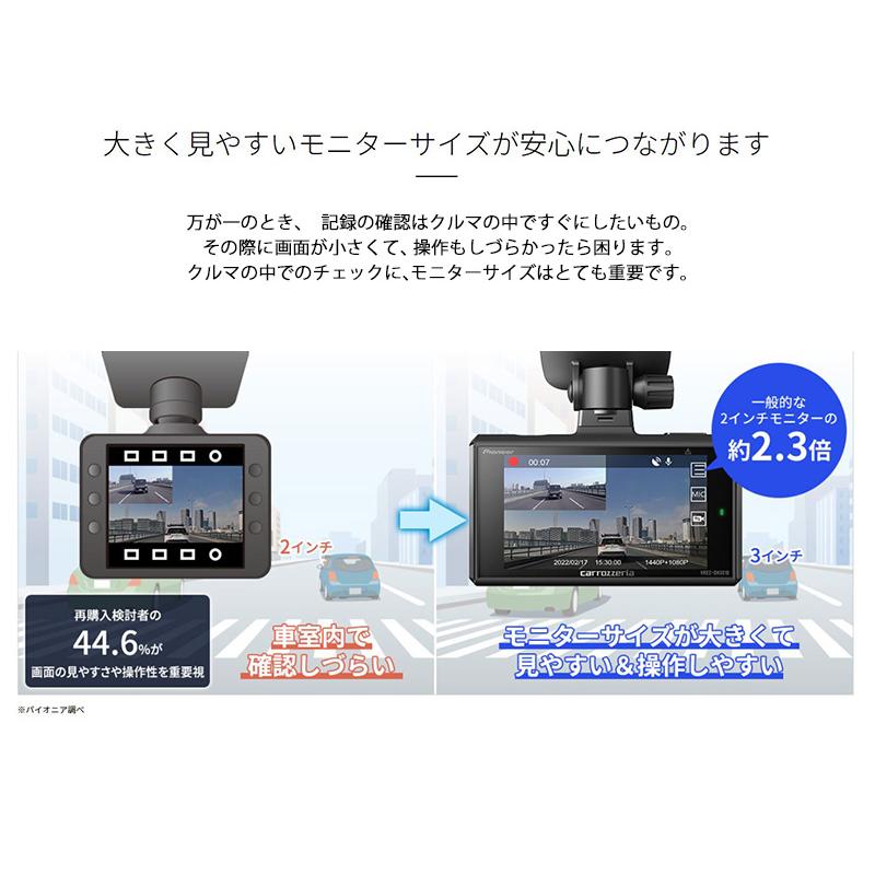 カロッツェリア VREC-DH301D パイオニア 高画質370万画素 前後2 カロッツェリア VREC-DH301D パイオニア 高画質370万画素 前後2