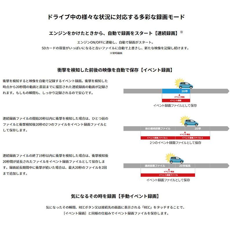 カロッツェリア VREC-DS800DC パイオニア フロント/リア前後2カメラ