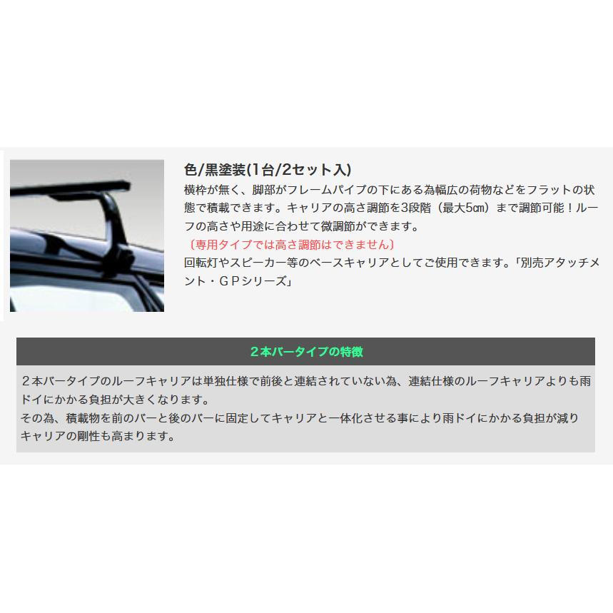 SGR-11 ロッキープラス Rocky＋ スチール＋ペイント製長尺物用ルーフキャリア 最大積載重量60kg ベースキャリア ルーフバー (沖縄・離島 配送不可)_1