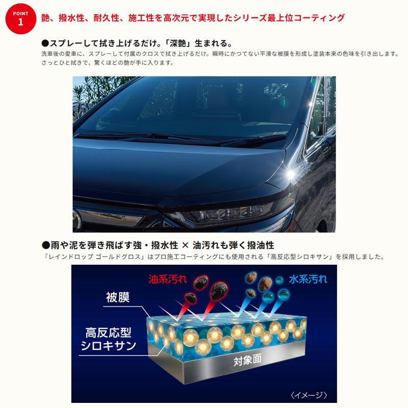 SOFT99自動車用ケア用品セット超GLACOレインドロップ眼神 ソフト99 00539 ソフト99 soft99 レインドロップ ゴールドグロス 400ml