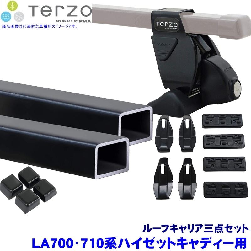 TERZO - テルッツオ テルッツォ 天使の都市700/710系ハイゼットキャディー(H28.6〜R3.3)用大屋根球歴 フット＋真四角赤ちょうちん＋保持者三点仕かける EF14BL＆EB2＆EH413