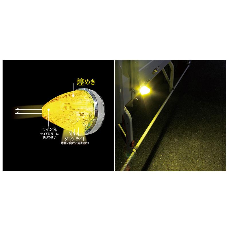 槌屋ヤック CE-1811 YAC LEDファルコンマーカー イエロー/イエロー