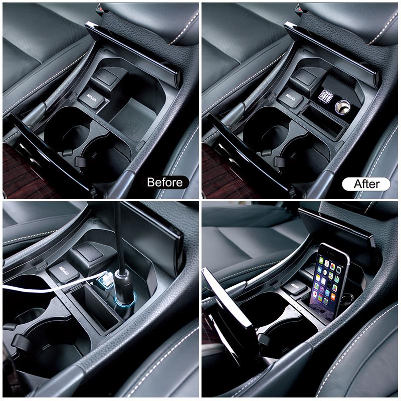 槌屋ヤック SY-HR2 YAC 60系ハリアー専用 コンソール電源BOX USB2口