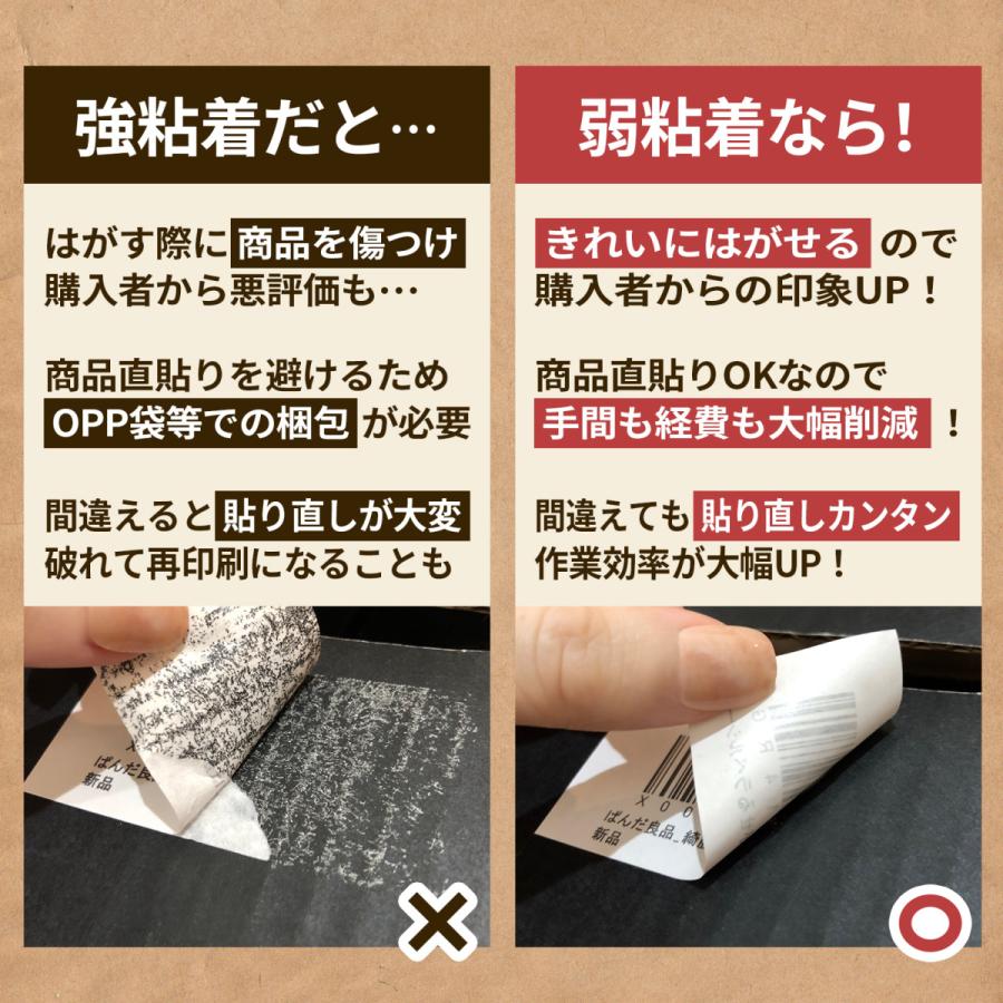 ラベルシール 24面 / 40面 1500枚 FBA対応 きれいにはがせる タイプ 弱粘着 再剥離 出品者向け ラベルシート 宛名ラベル ぱんだ良品｜skyfactory-tokyo｜04