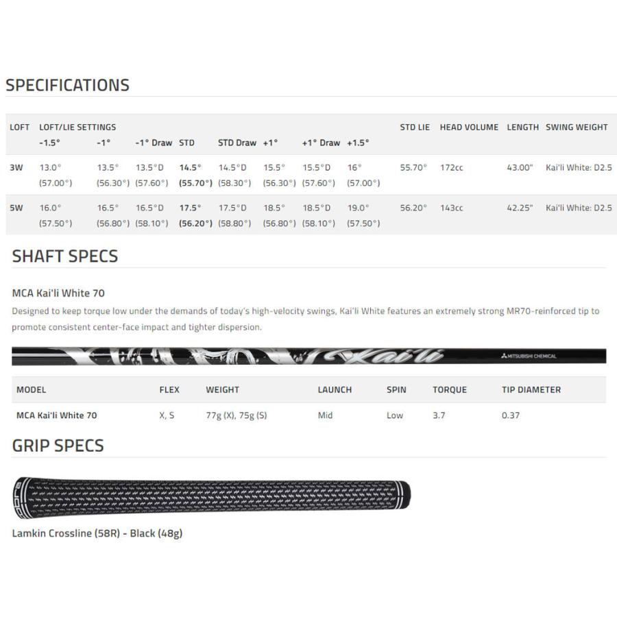 コブラ エアロジェット LS フェアウェイウッド #3 KAILI ホワイト 70 Sフレックス 右用 US仕様 新品 2822 エアロジェット LS KAILI ホワイト