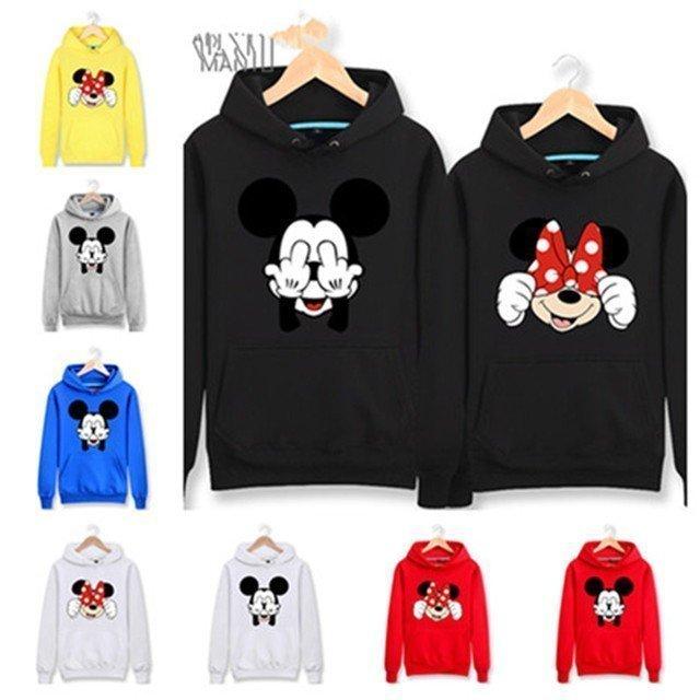 6color ディズニー ミッキー ミニーメンズレディース お揃いカップルペアルックプルオーバー プリントパーカー トップス 長袖 フード付き男女兼用 Bos 067 Skyhomeストア 通販 Yahoo ショッピング