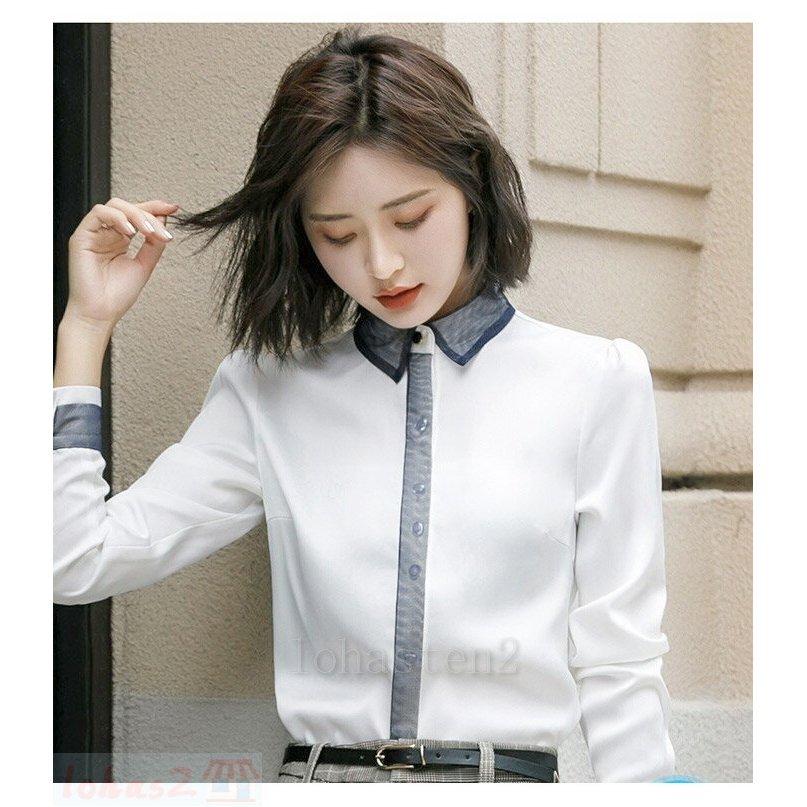 良好品 ワイシャツ レディース Yシャツ ブラウス シャツ トップス 長袖 フォーマル スーツ リクルートシンプル 就活 Ol Heartlandgolfpark Com