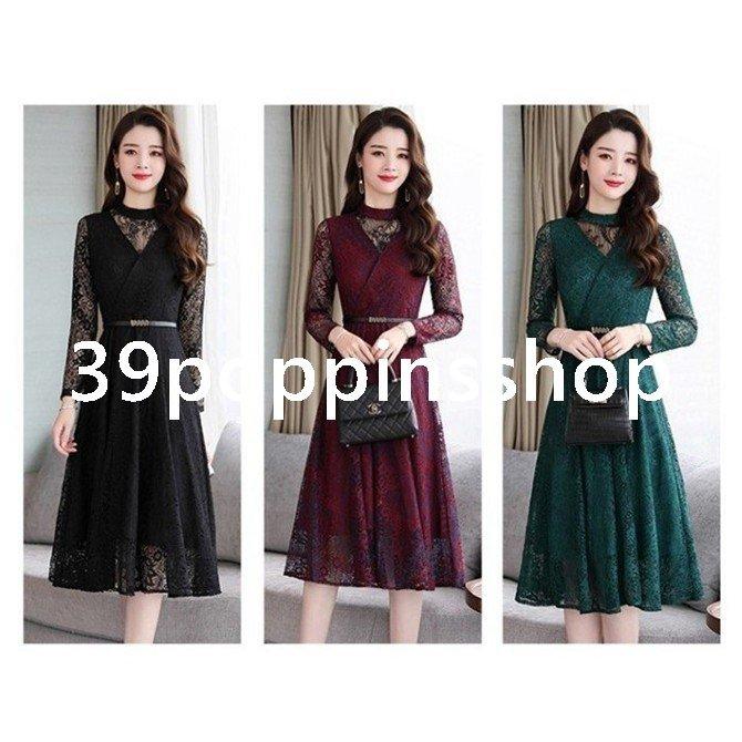 Off ワンピース レディース フォーマルワンピース 結婚式 ドレス レースワンピース 長袖 Aラインワンピース パーティードレス 上品 ママ ワンピース 40代 Cdn Honeymoon Style