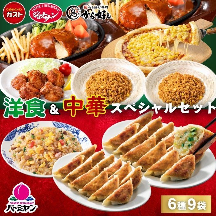 冷凍食品 惣菜 餃子 ハンバーグ洋食＆中華スペシャルセット（6種9袋）  炒飯 ハンバーグ ピラフ から揚げ 中華惣菜 洋風惣菜
