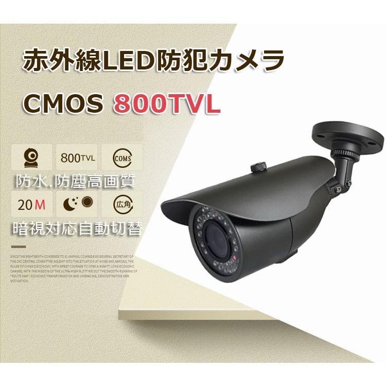 防犯カメラ 赤外線LED36個搭載 暗視対応 防水仕様 室内・屋外設置可能