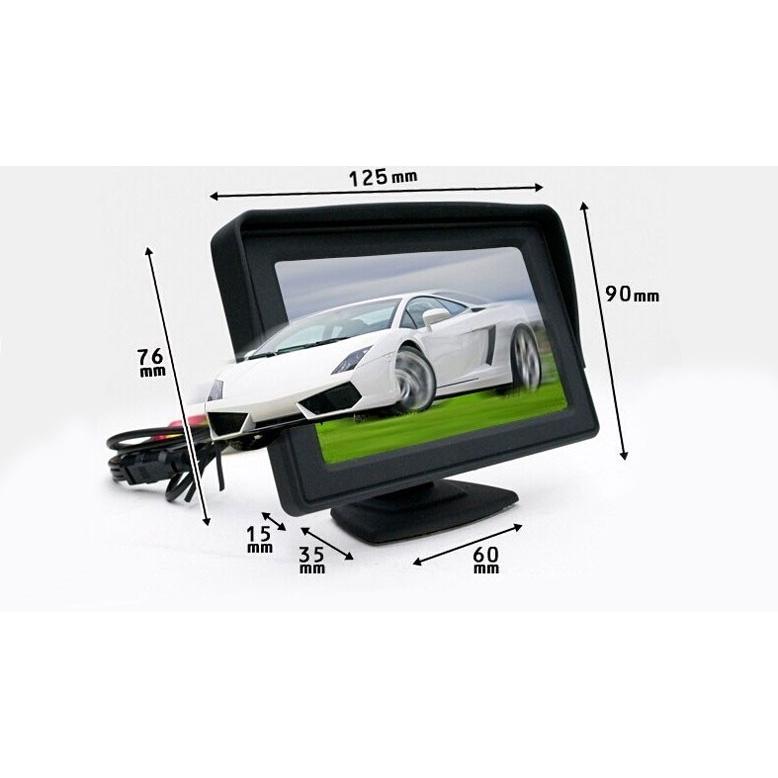 4.3インチオンダッシュモニターと高画質CCDカメラのお買得セット 12V