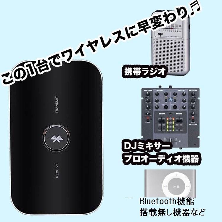 Blutooth 発信受信両用 USB充電式　オーディオトランスミッター 薄型設計  3.5mmオーディオ対応 音声出力信号を無線変換　BTADP21｜skynet｜02