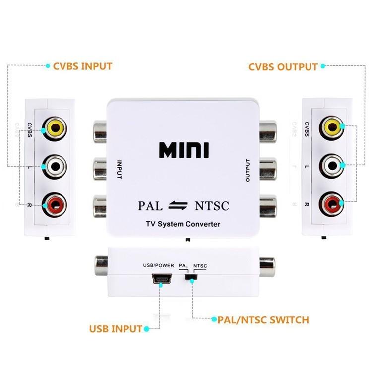 NTSC-PAL 形式変換アダプター 双方変換コンバーター USBケーブル付き PAL2NTSC｜skynet｜04