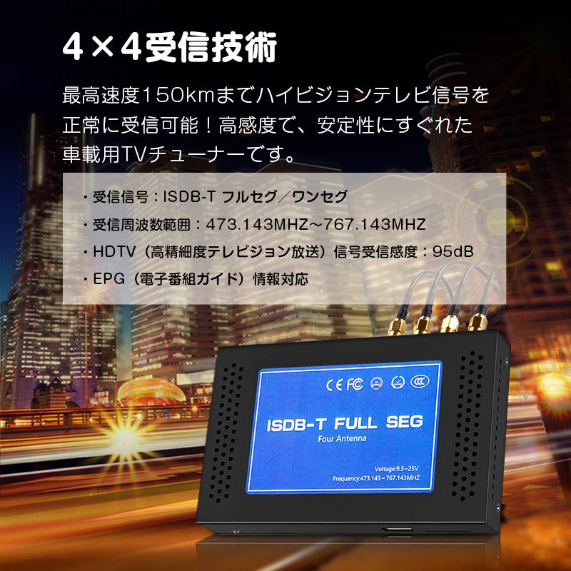EONON 地デジチューナー 12/24V両対応 フルセグ 4x4 HDMI出力 EONON 地デジチューナー 12/24V両対応 フルセグ 4x4 HDMI出力