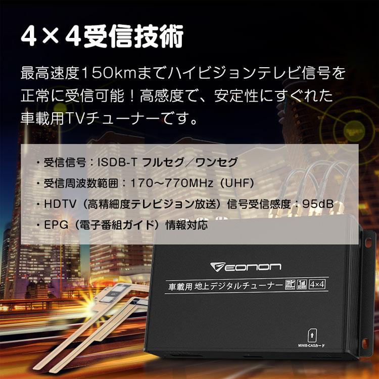 EONON 地デジチューナー フルHD 高画質 HDMI フルセグ 車載 地