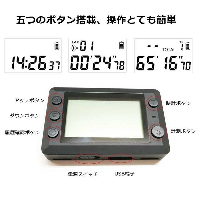 ラップタイマー 赤外線センサ 送受信 液晶、受信機分離式 取付