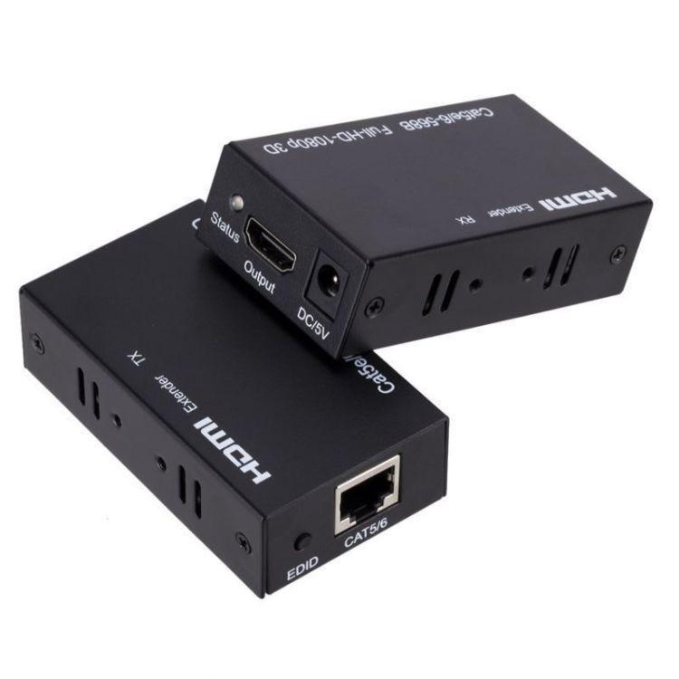 HDMI延長器 HDMI信号を60mまで延長可能 3D 1080P対応 音声対応 RJ45