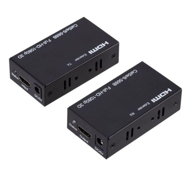 HDMI延長器 HDMI信号を60mまで延長可能 3D 1080P対応 音声対応 RJ45