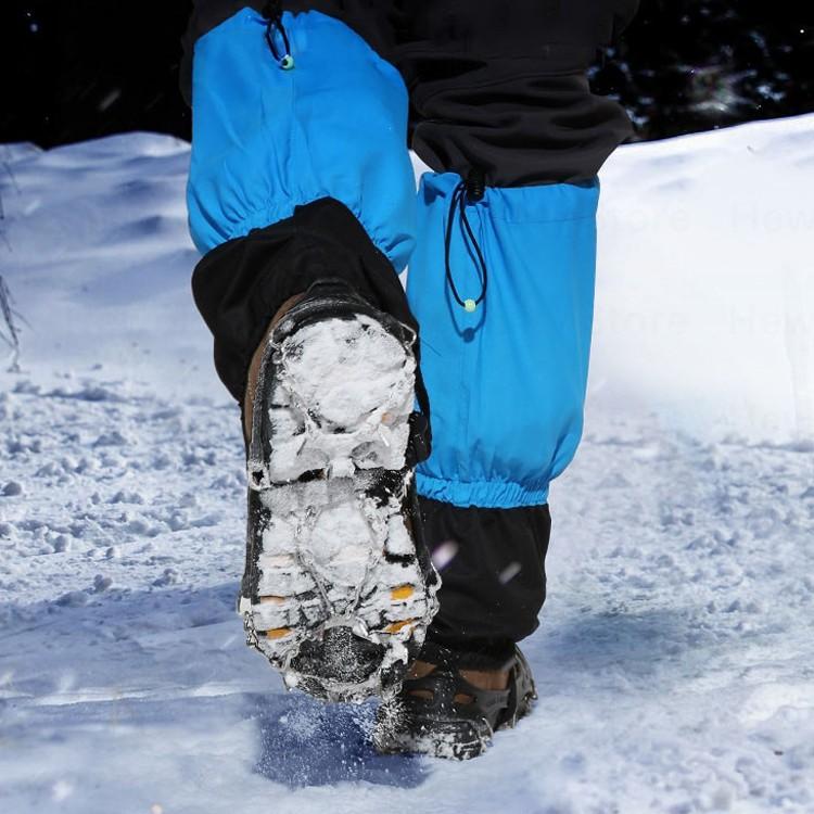 冬山登山12本爪アイゼン 雪道用12本爪アイゼン Lサイズ(24.5から27.5cm) 一足セット 伸縮素材で