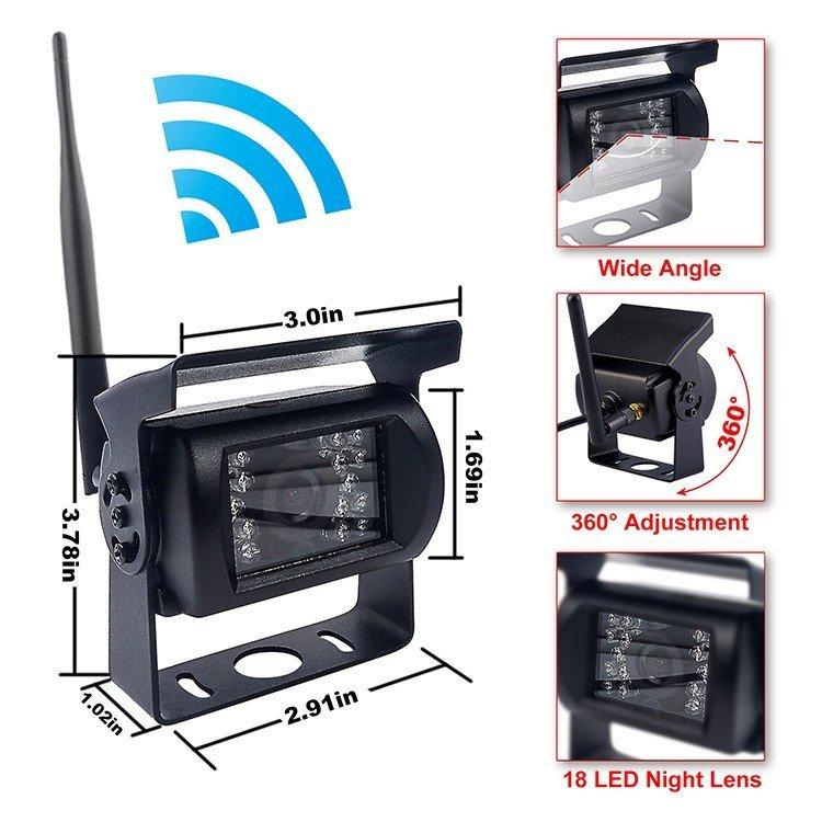 デジタル式無線DVRセット ワイヤレスカメラ4個 4CH同時録画可 DC12-24V