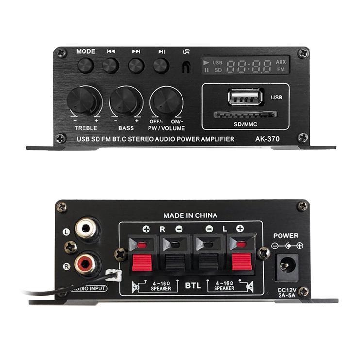 Bluetooth対応 2chオーディオアンプ 出力20W+20W USB/SDカード再生可