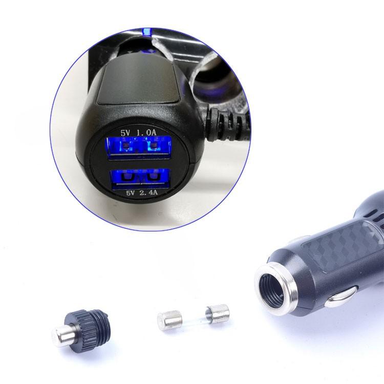 マルチ機能シガー給電器 3in1 スマホ充電シガーソケット L字型miniUSB