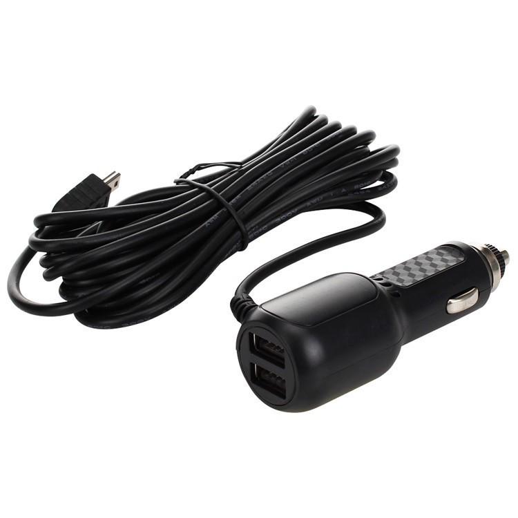 マルチ機能シガー給電器 3in1 スマホ充電シガーソケット L字型miniUSB