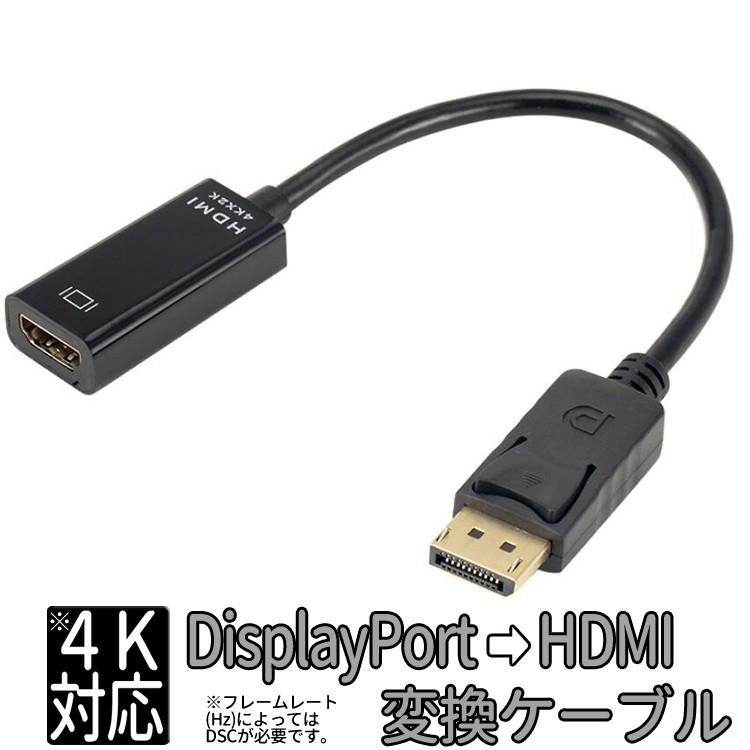 DisplayPort1.4 to HDMI変換アダプタ 4K解像度 3840x2160 高解像度