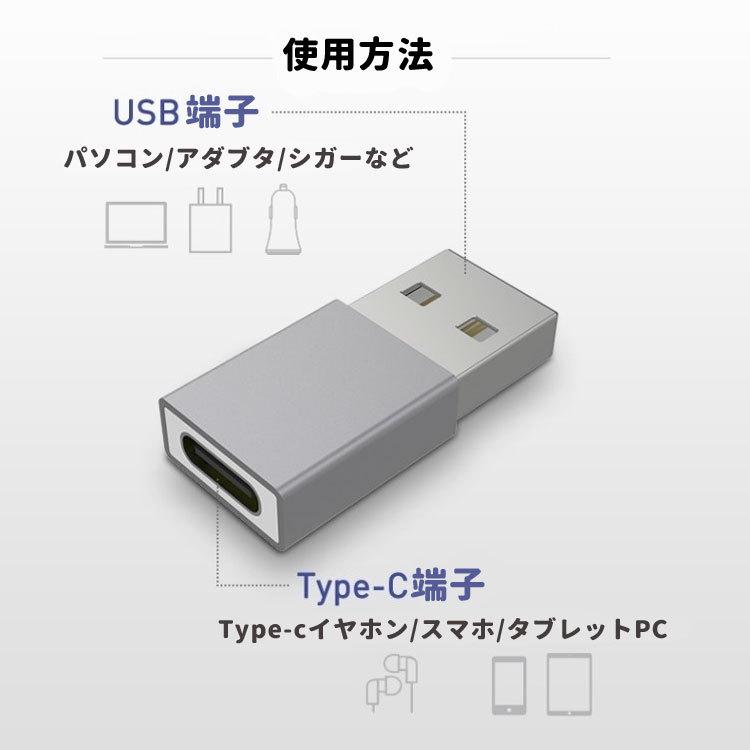 USB Type C 変換 アダプタ USB3.0 (メス) to A (オス) 超小型