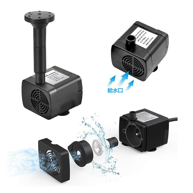 ソーラー噴水ポンプキット 太陽光で発電 電気代不要 屋外用 1.5W