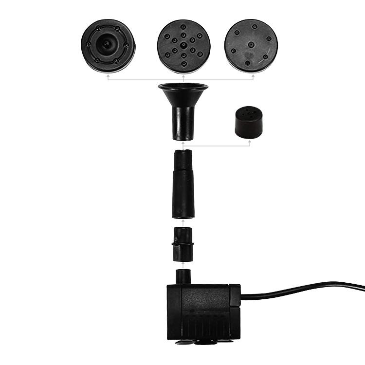 ソーラー噴水ポンプキット 太陽光で発電 電気代不要 屋外用 1.5W