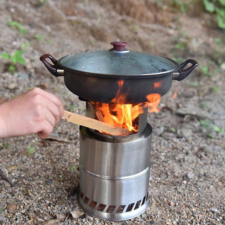 ウッドストーブ キャンプストーブ 焚き火コンロ 燃焼効率が大幅に向上